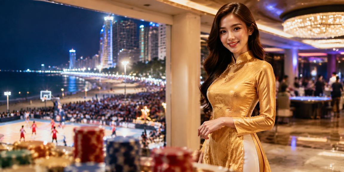 Người chơi nắm tay nhau cổ vũ bóng rổ tại Nha Trang